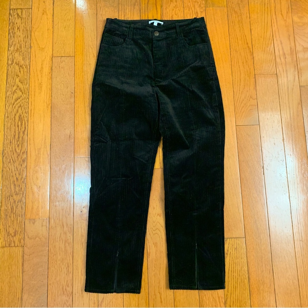 & Other Stories Corduroy Tapered High Rise Pants Black Size 10
